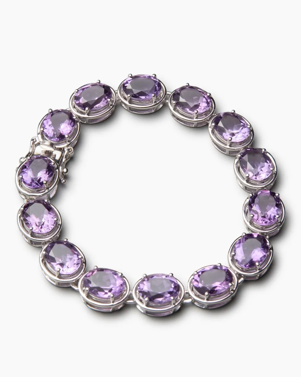 Armband mit Amethyst oder Sky Blue Topas
