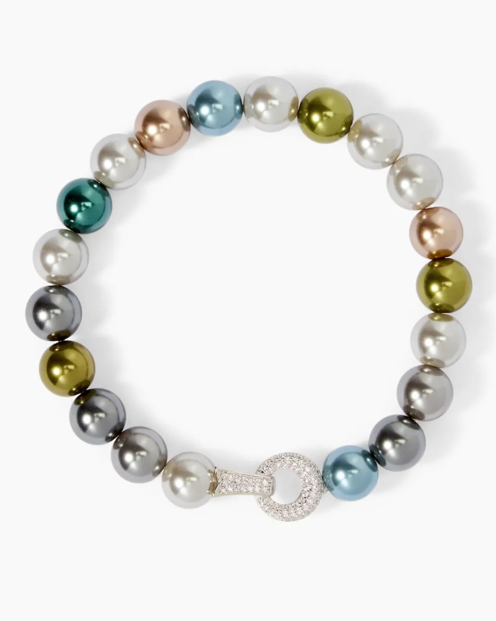 Armband mit Glasperlen & Zirkonia