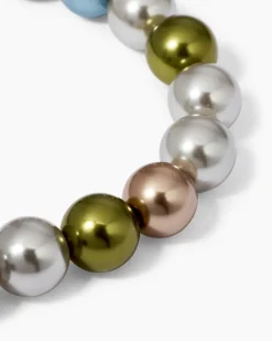 Armband mit Glasperlen & Zirkonia