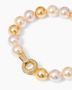 Armband mit Glasperlen & Zirkonia