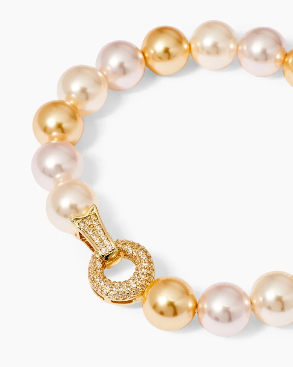 Armband mit Glasperlen & Zirkonia