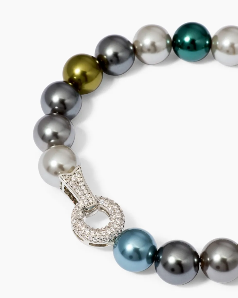 Armband mit Glasperlen & Zirkonia