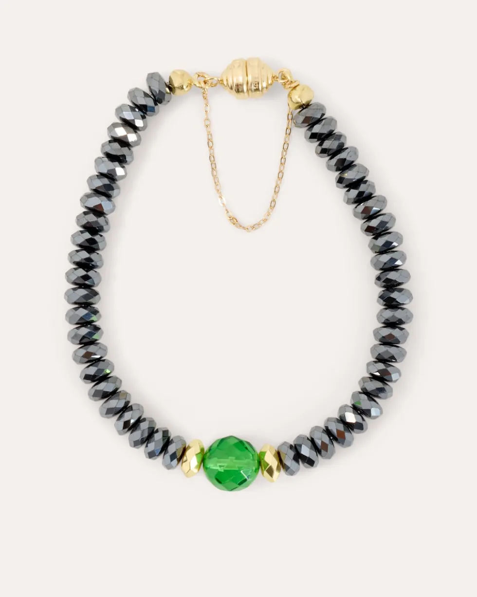 Armband mit Hämatit & Bernstein