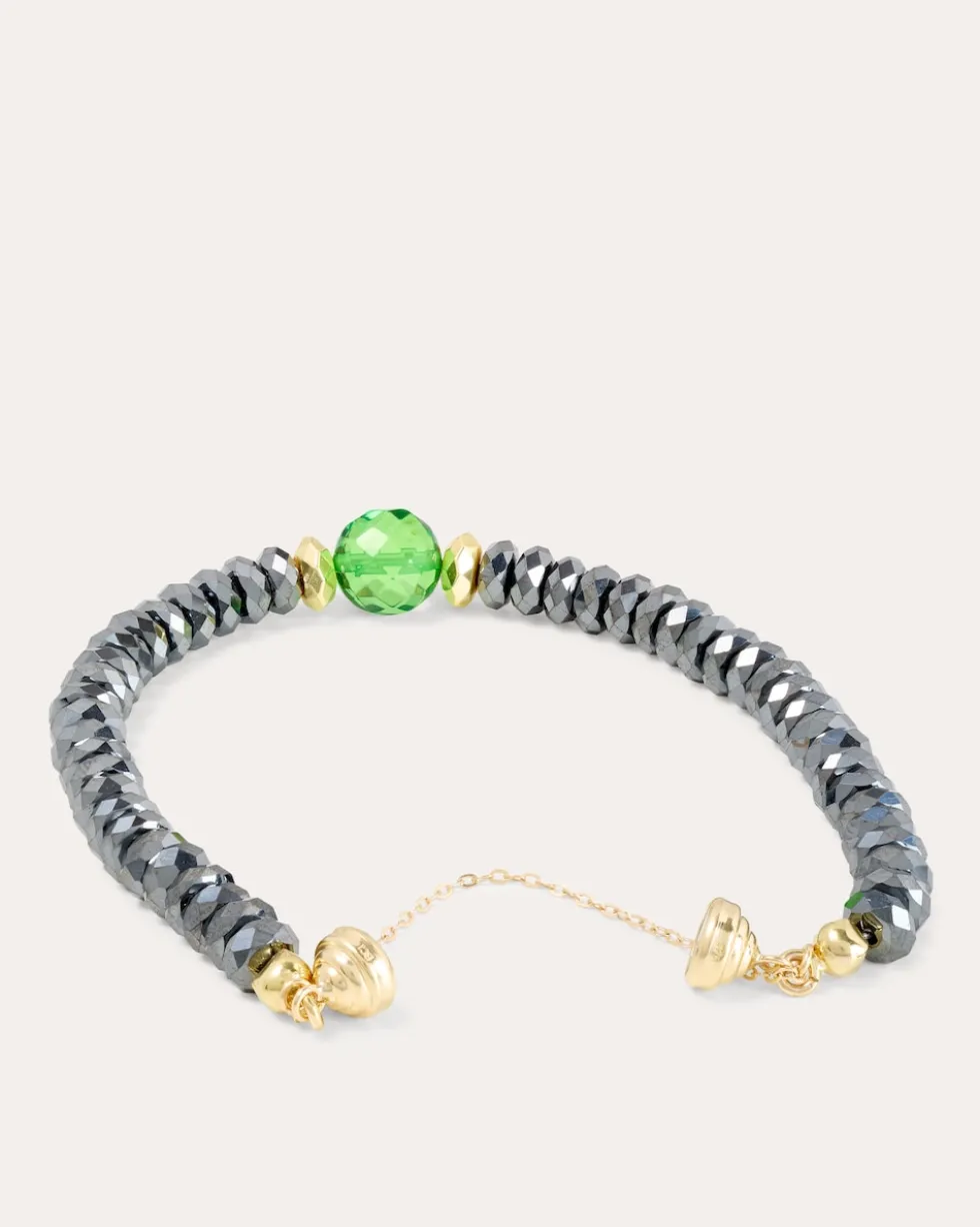 Armband mit Hämatit & Bernstein
