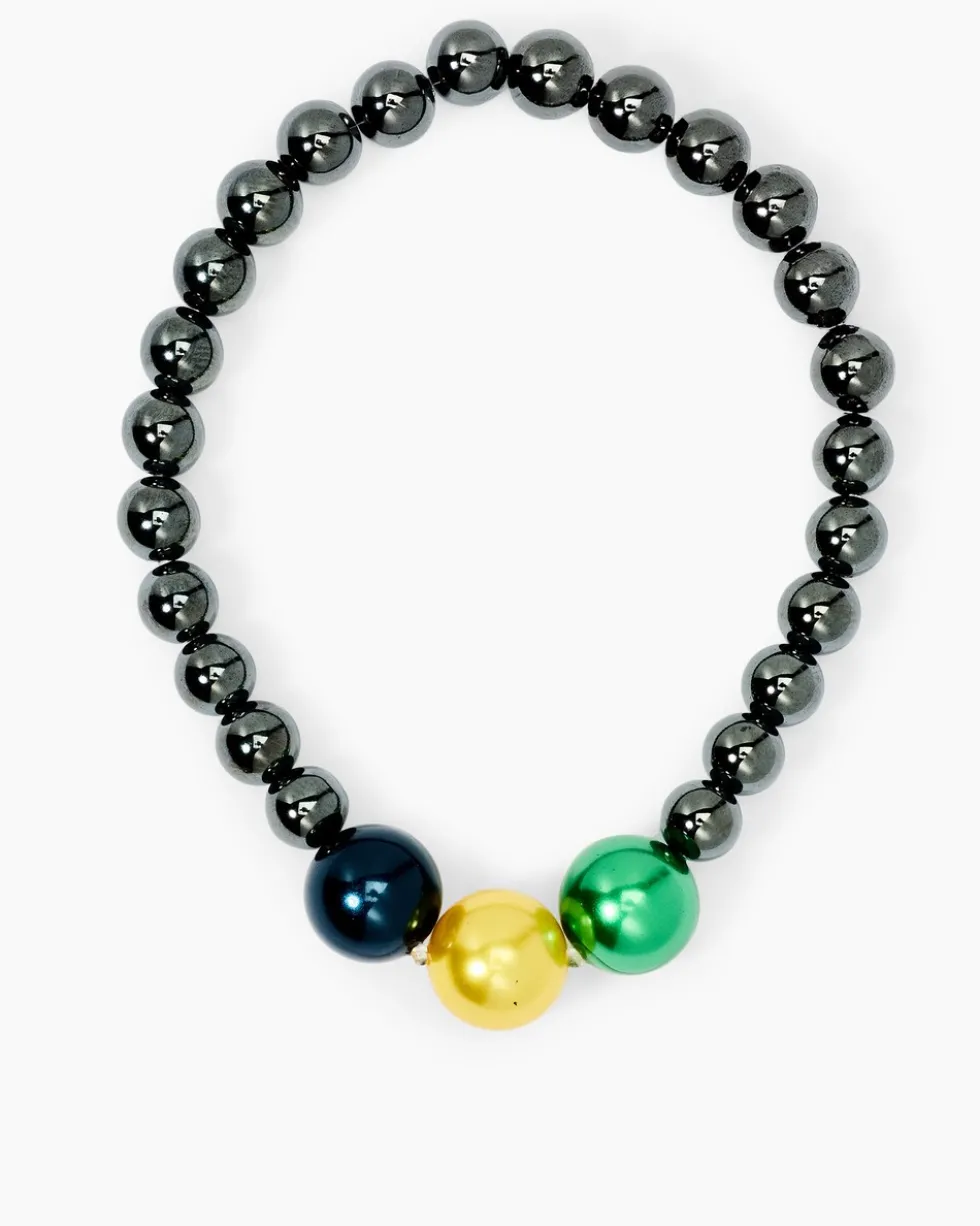 Armband mit Hämatit & MK-Perlen 10 mm
