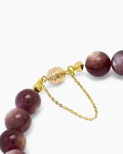 Armband mit Lepidolith und Hämatit