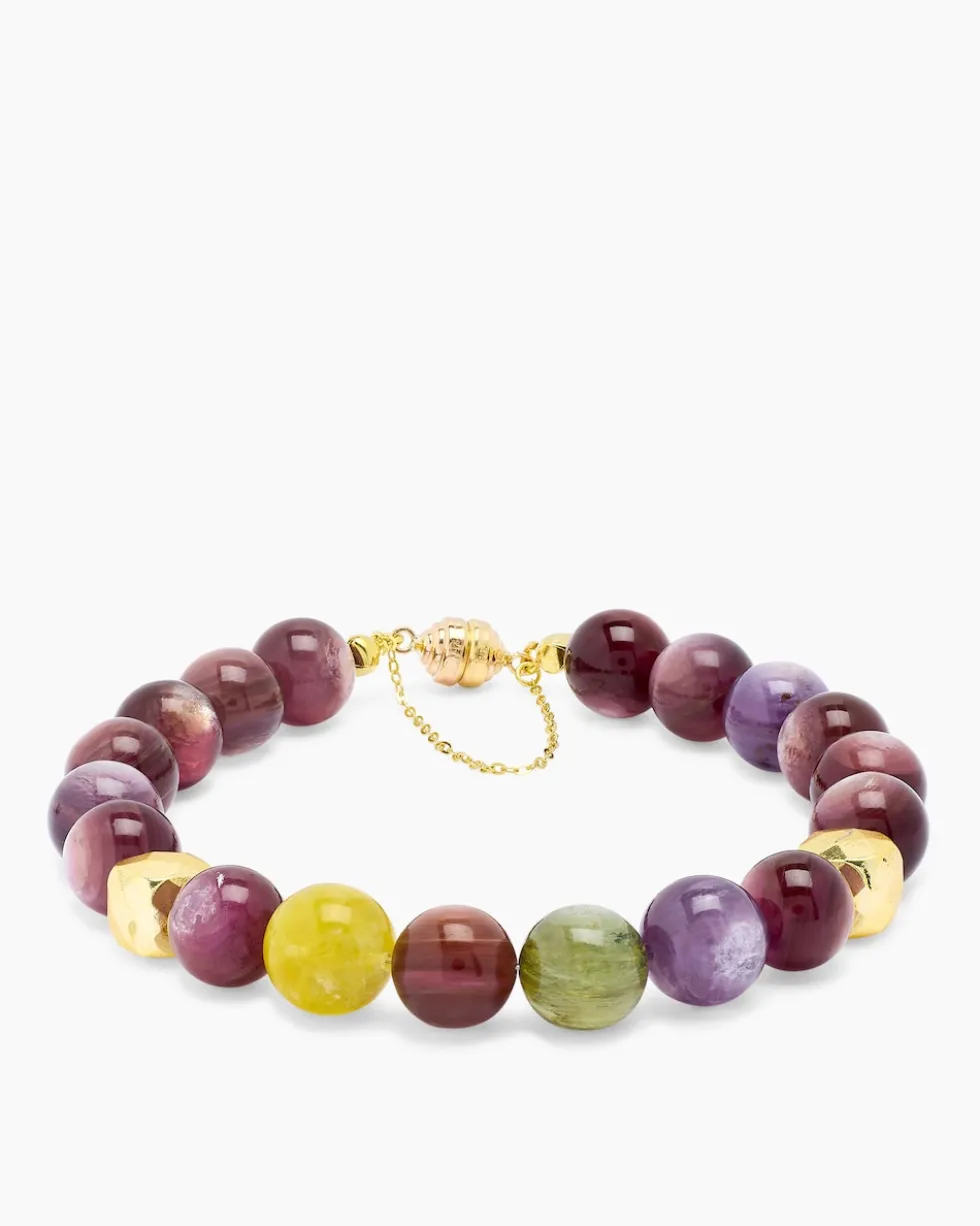 Armband mit Lepidolith und Hämatit