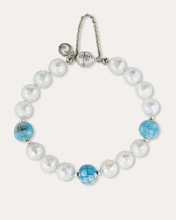 Armband mit Perlmutt, Aragonit & Hämatit