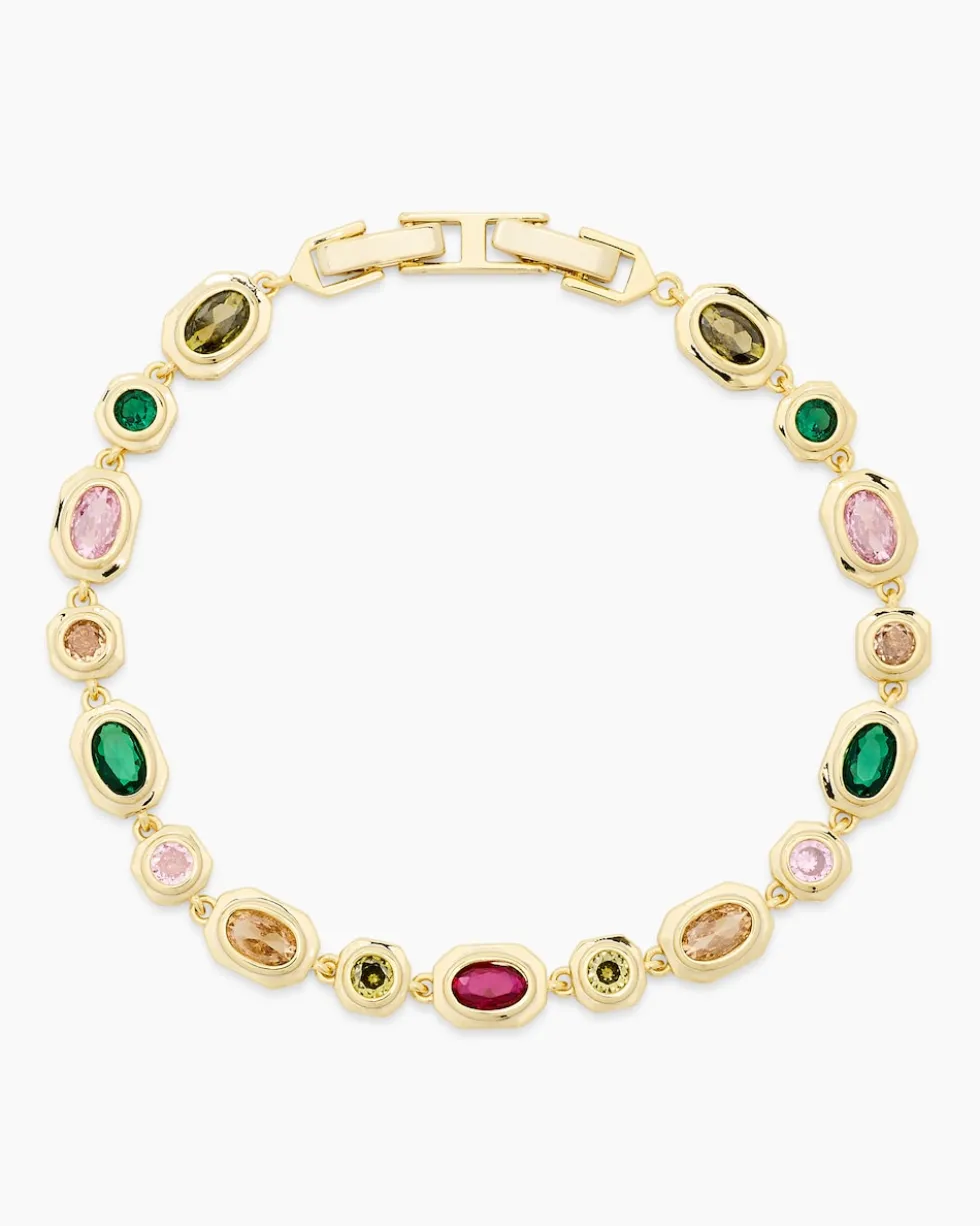 Armband mit Zirkonia, bunt
