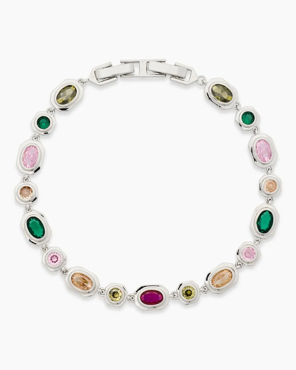 Armband mit Zirkonia, bunt