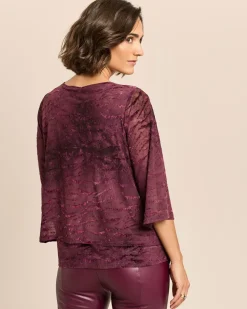 Ausbrennershirt mit Flockprint