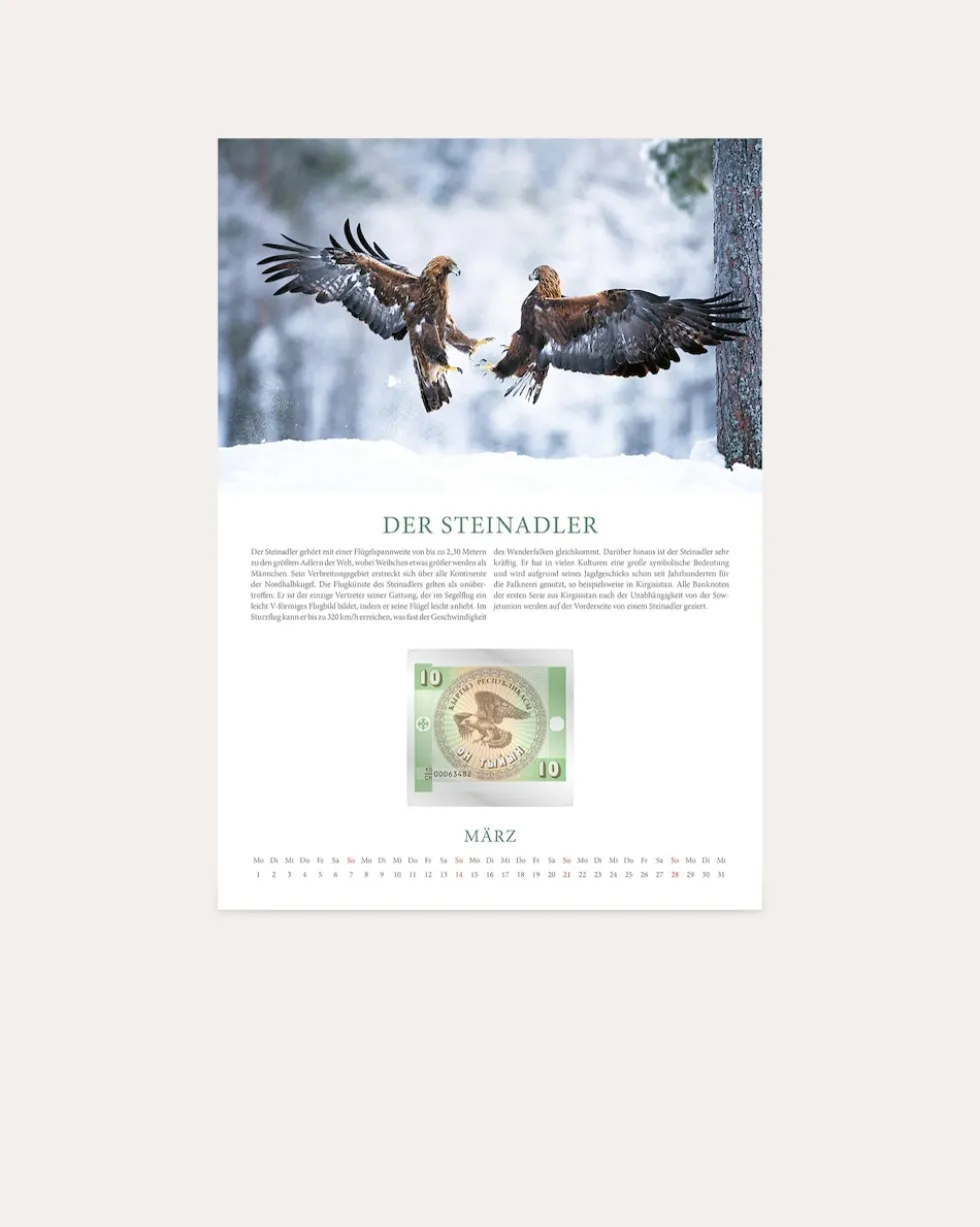 Banknotenkalender Tiere 2027