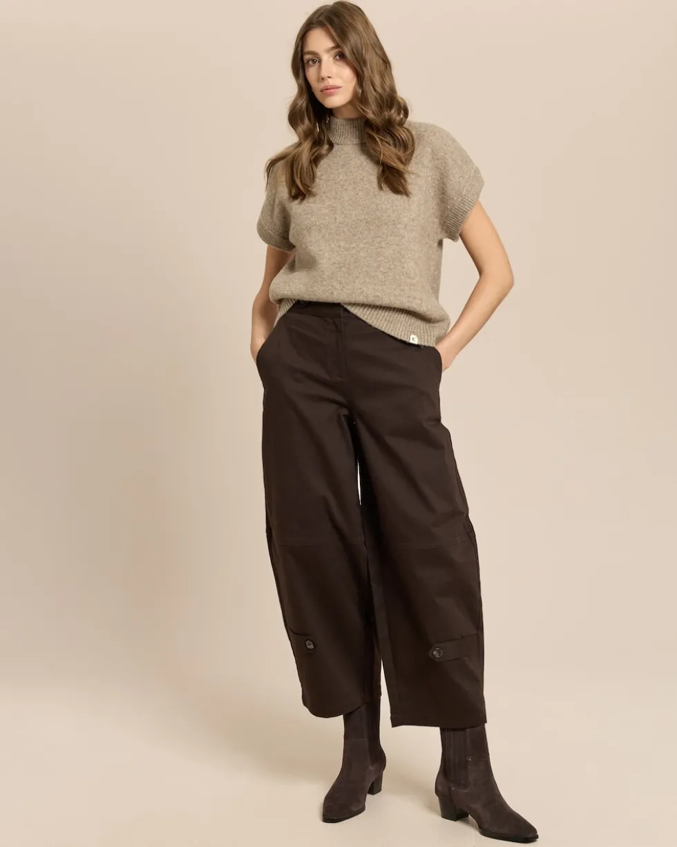 Barelleg Hose mit Bunddetail