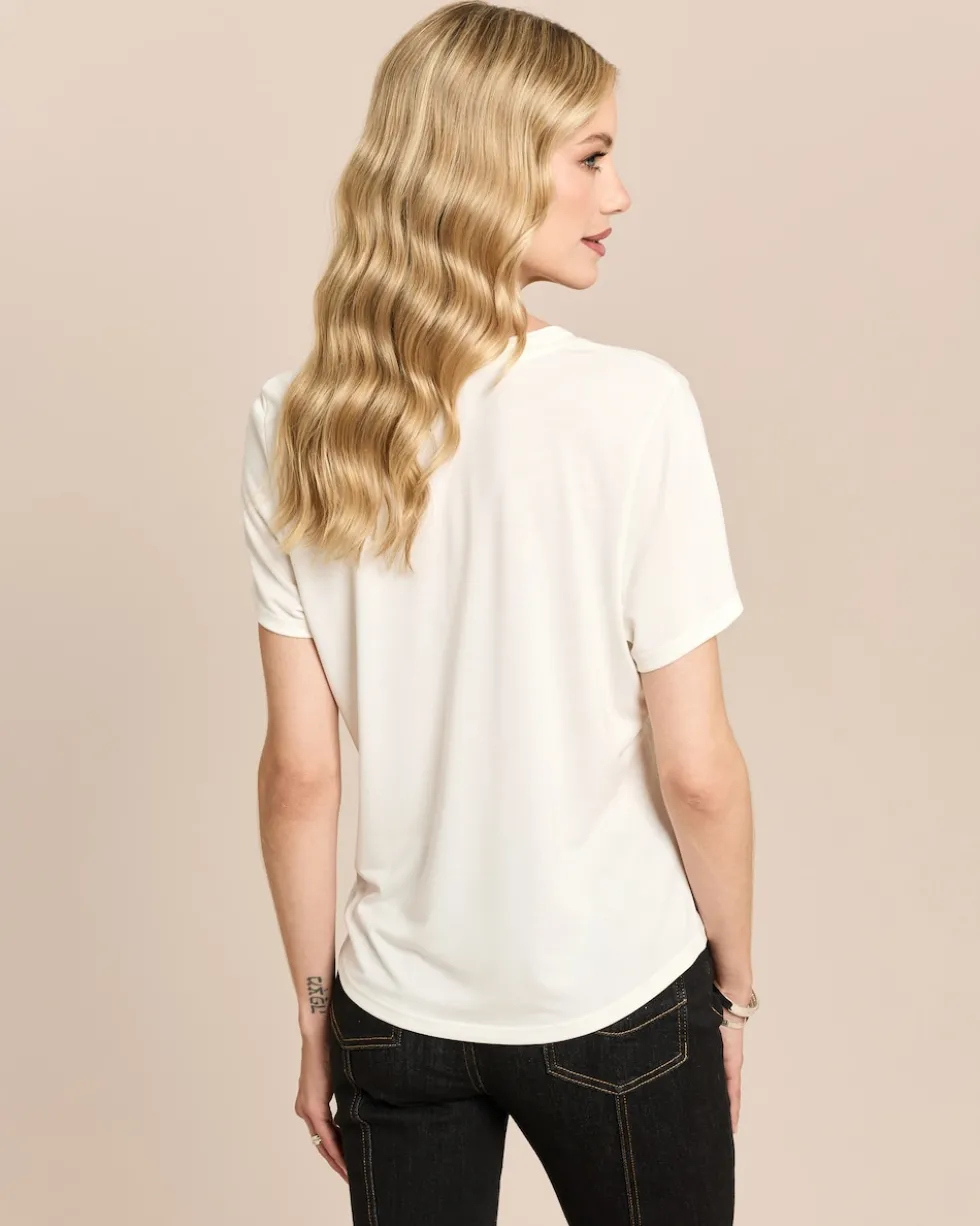 Basic-Shirt mit Stickerei