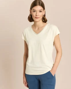 Basic Shirt mit Stickerei