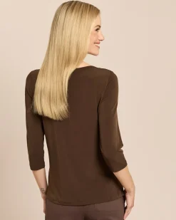 Basic Shirt mit U-Boot-Ausschnitt