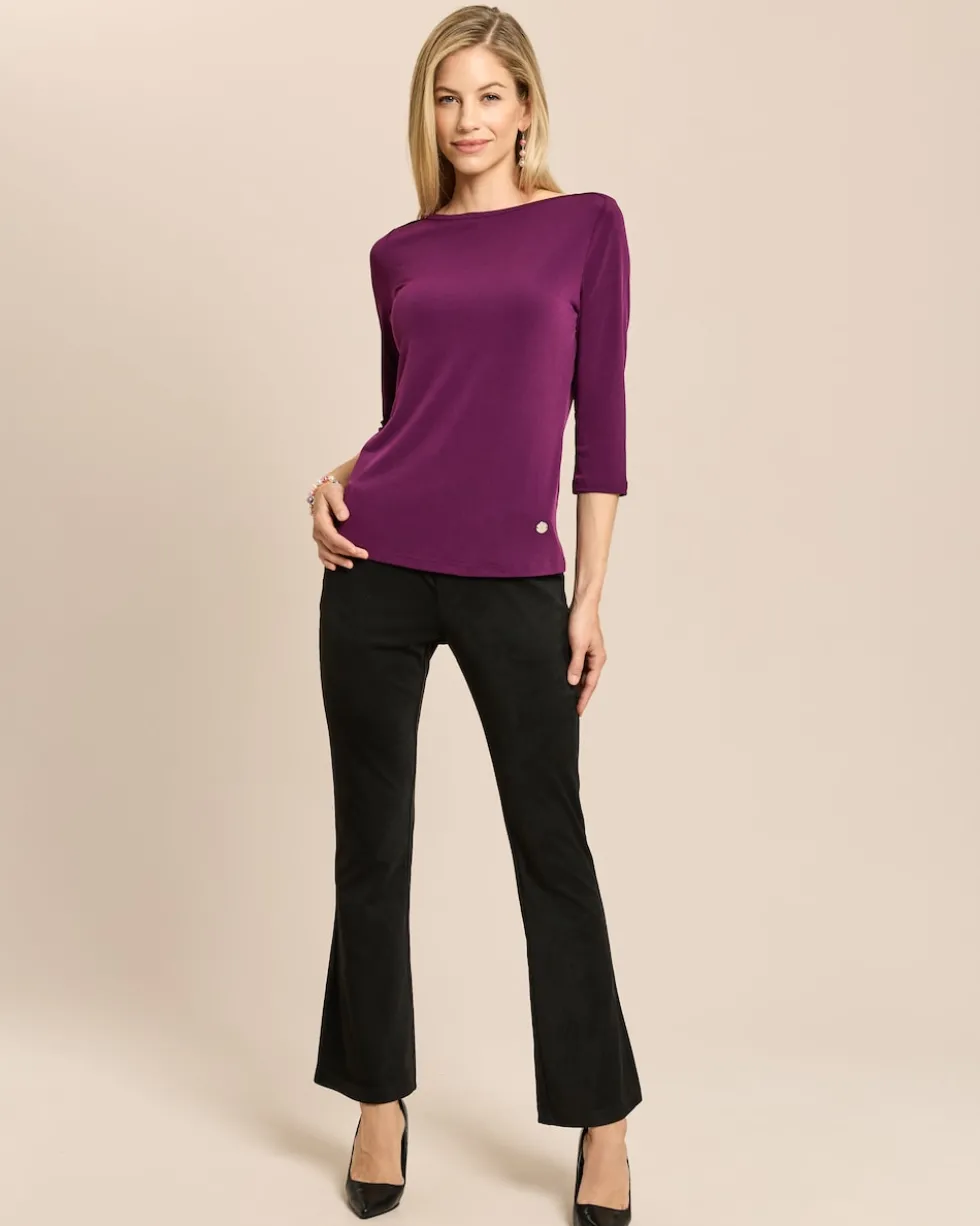 Basic Shirt mit U-Boot-Ausschnitt