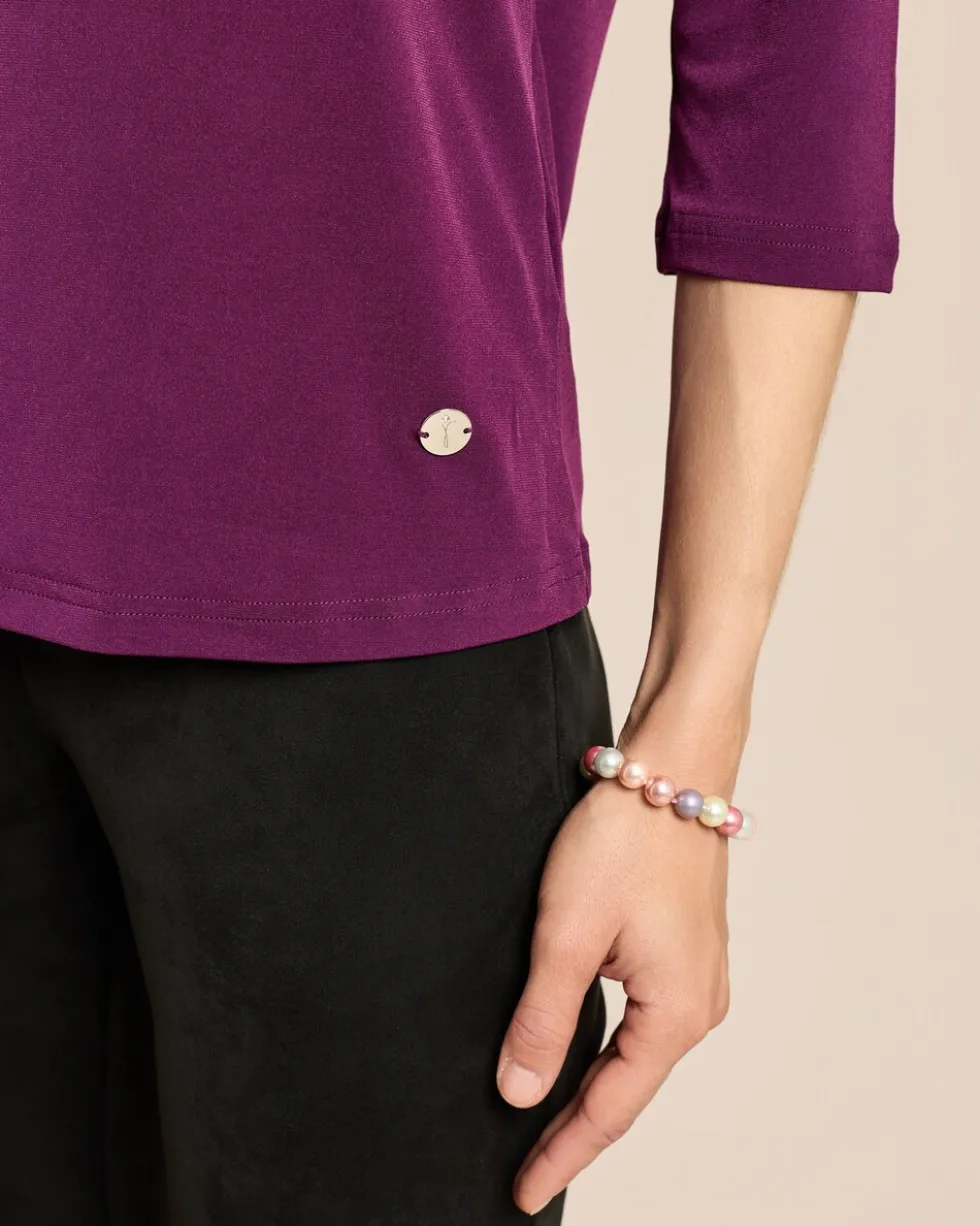 Basic Shirt mit U-Boot-Ausschnitt