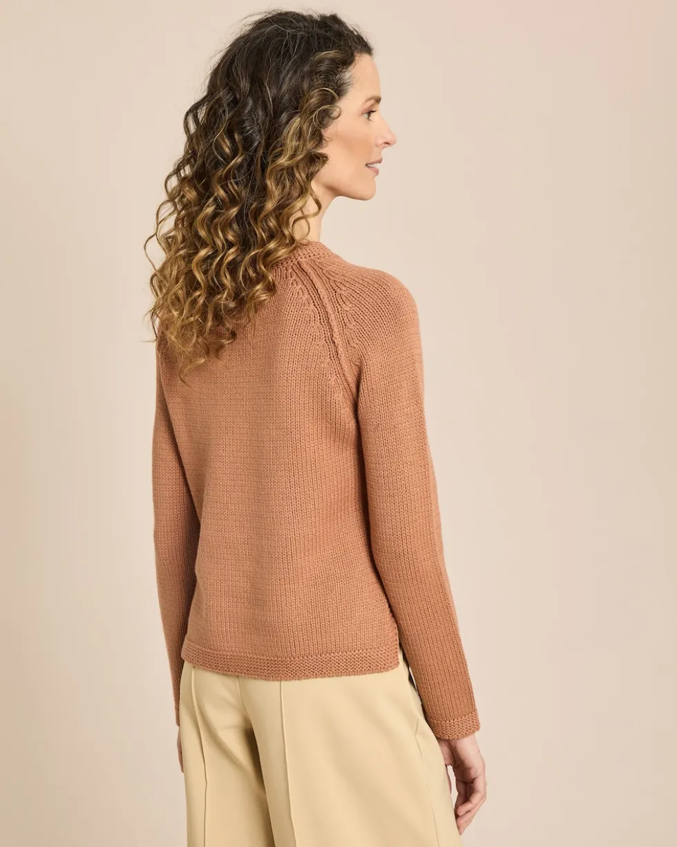 Baumwollpullover mit Raglanarm