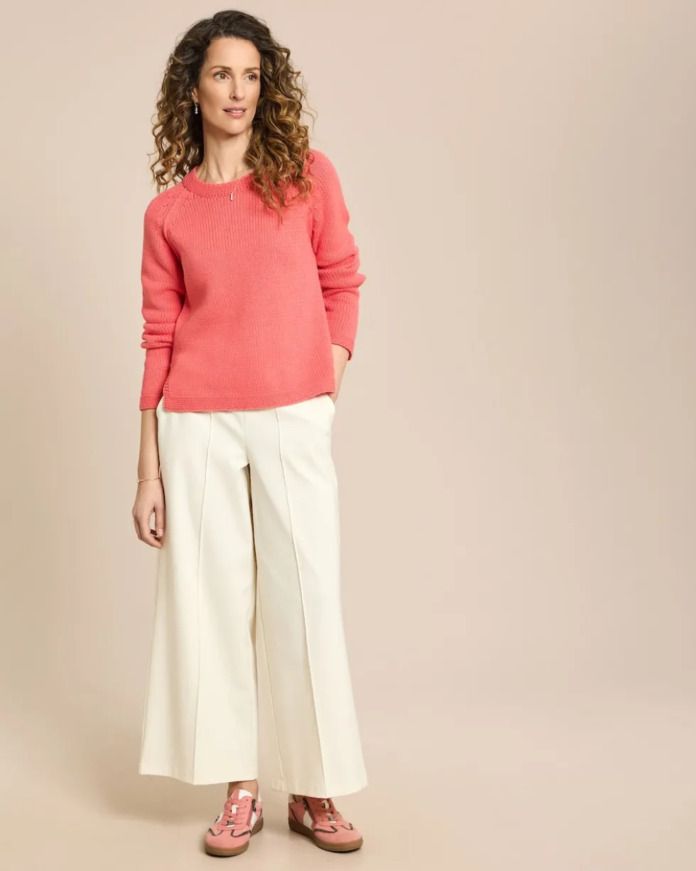 Baumwollpullover mit Raglanarm