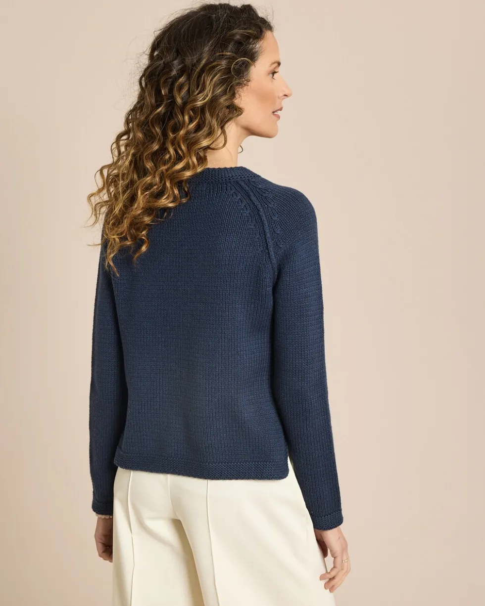 Baumwollpullover mit Raglanarm