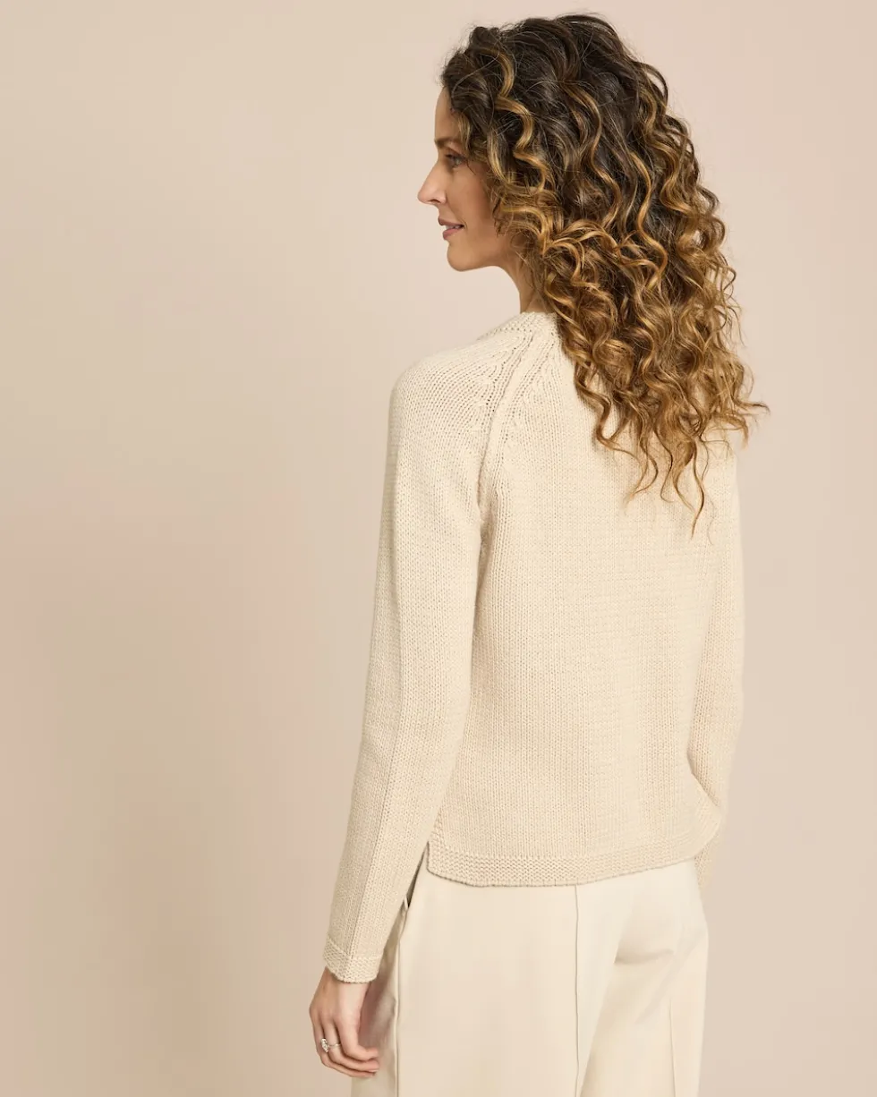 Baumwollpullover mit Raglanarm