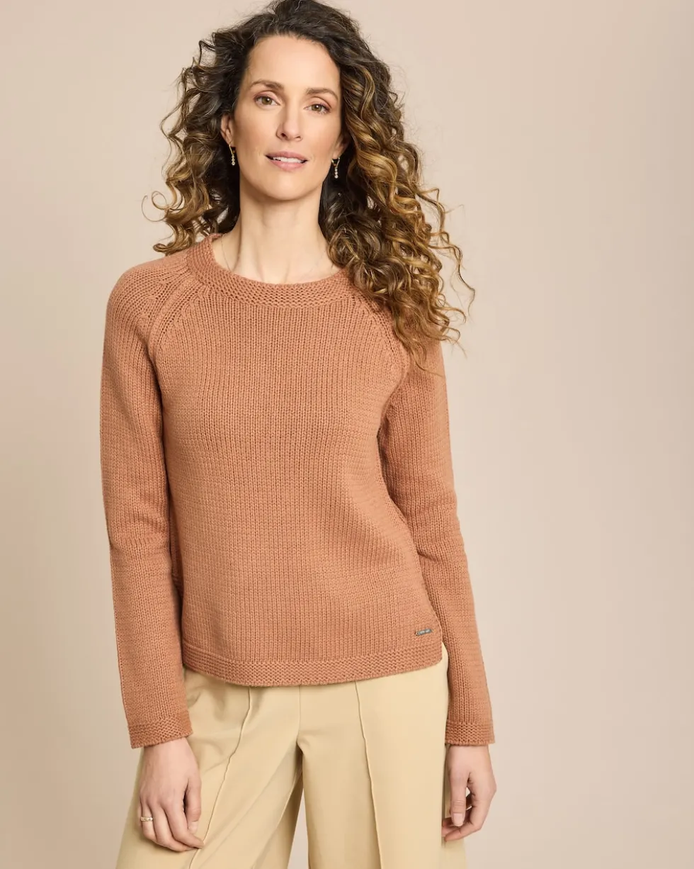Baumwollpullover mit Raglanarm