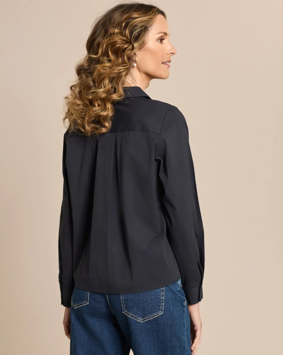 Baumwollstretch Bluse