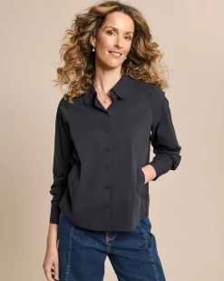 Baumwollstretch Bluse
