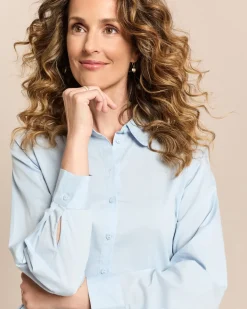 Baumwollstretch Bluse