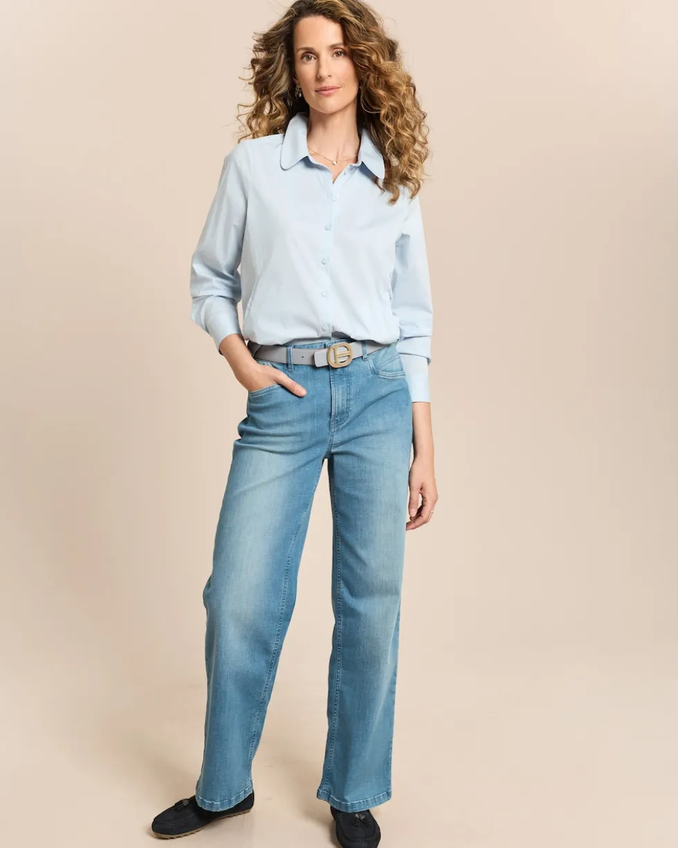 Baumwollstretch Bluse