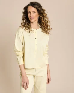 Baumwollstretch Bluse boxy