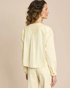 Baumwollstretch Bluse boxy