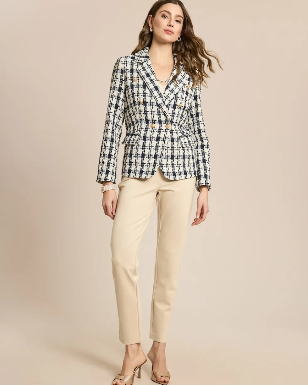 Blazer in Karo-Boucléoptik