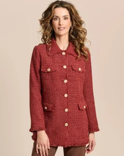 Blazer mit Glitzer und Bouclé-Optik