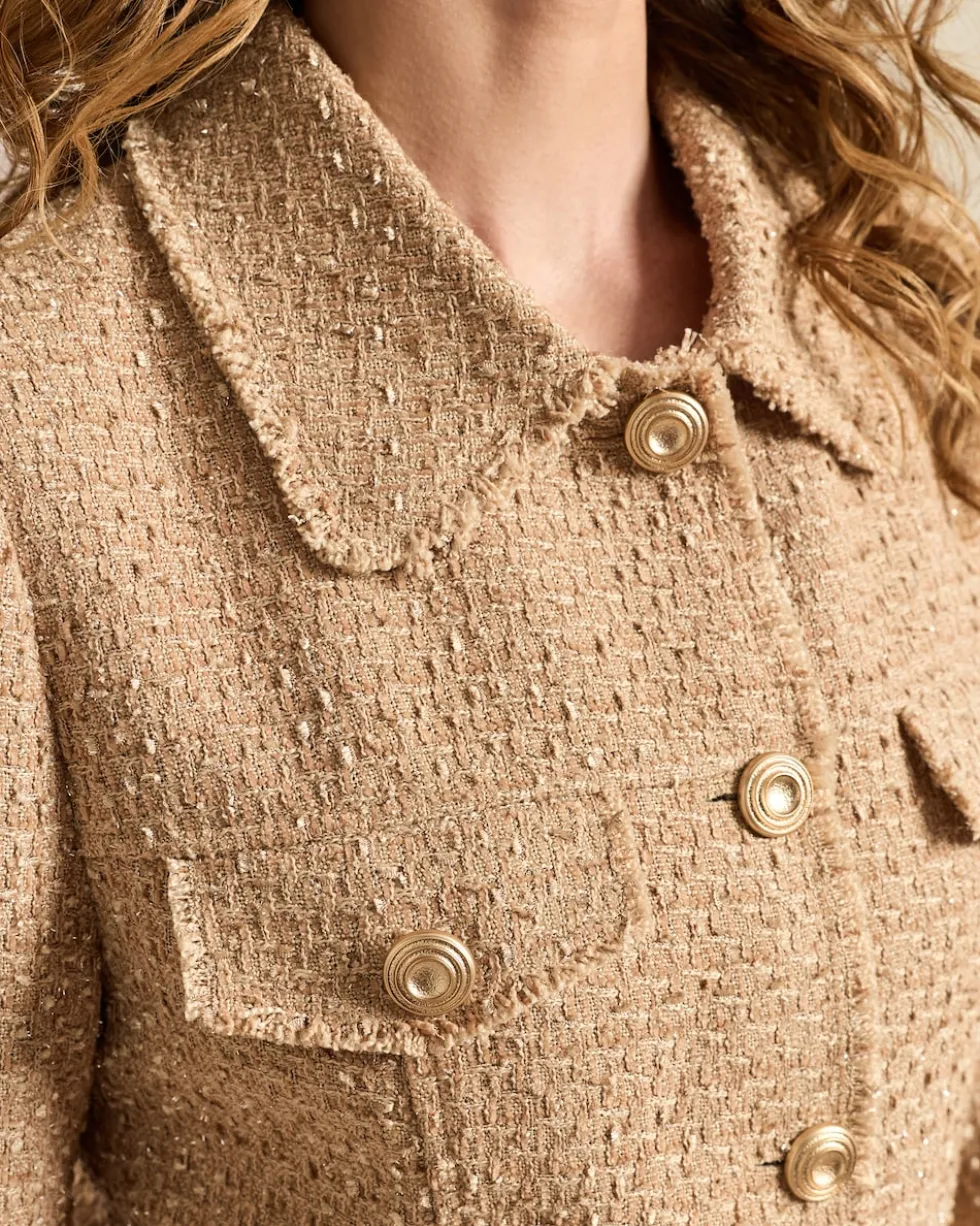 Blazer mit Glitzer und Bouclé-Optik