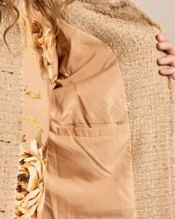 Blazer mit Glitzer und Bouclé-Optik