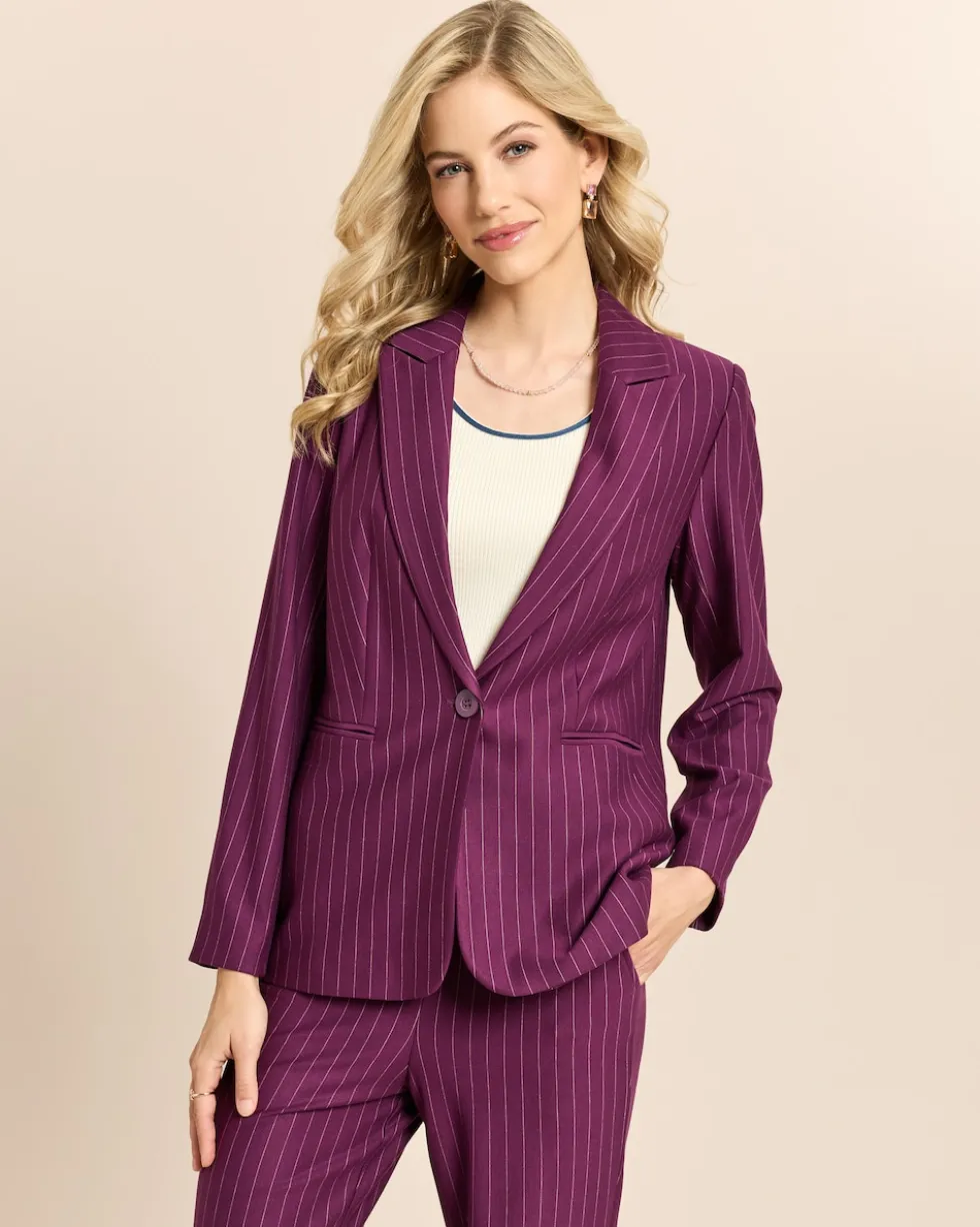 Blazer mit Nadelstreifen