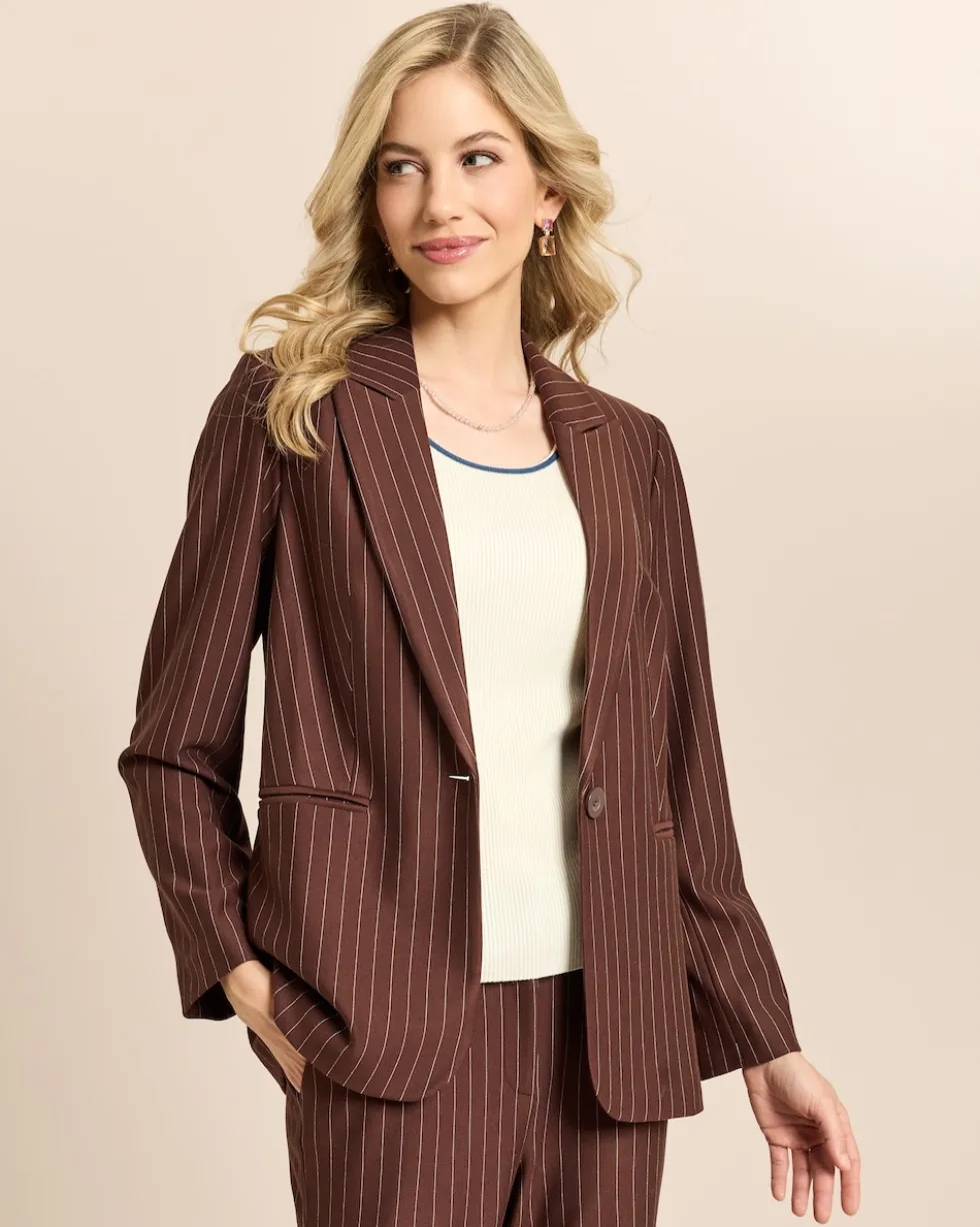 Blazer mit Nadelstreifen