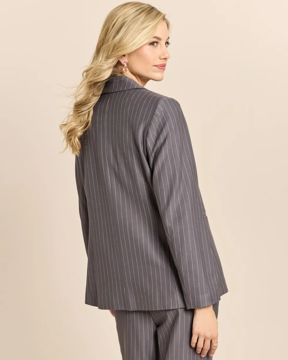 Blazer mit Nadelstreifen