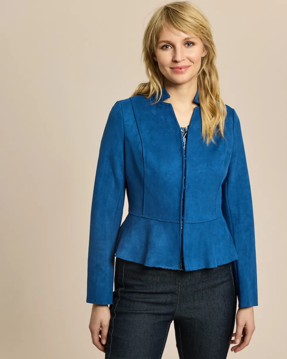 Blazer Velourslederimitat