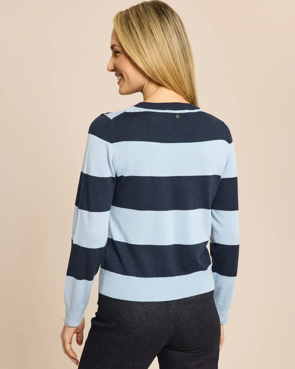 Blockstreifen-Pullover