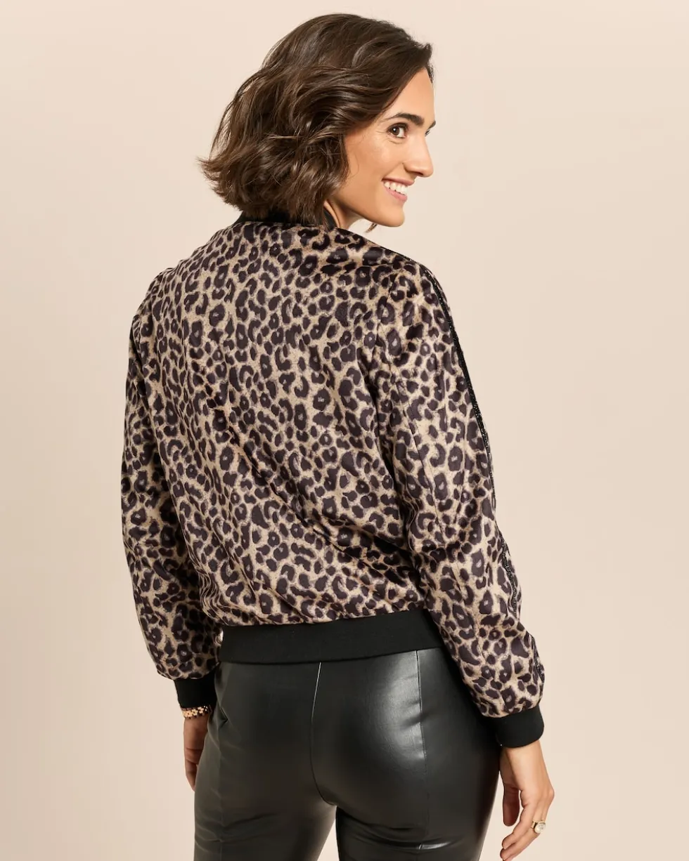 Blouson aus Nicki-Samt