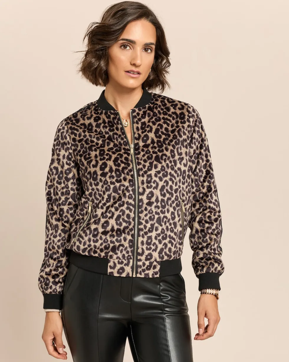 Blouson aus Nicki-Samt