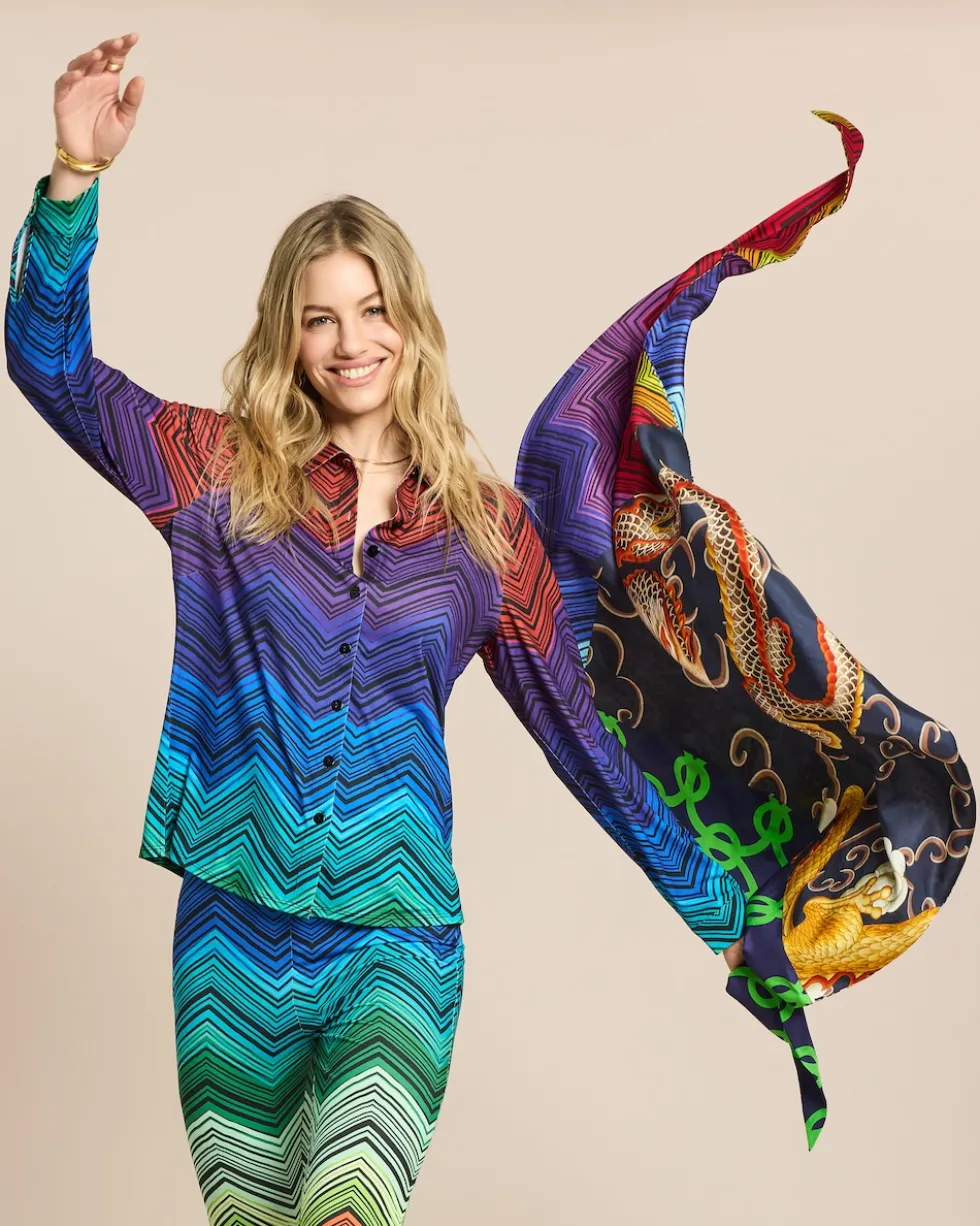 Bluse aus Jersey mit Exklusivdruck