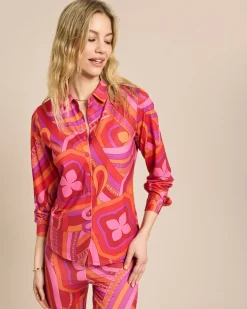 Bluse aus Jersey mit Exklusivdruck