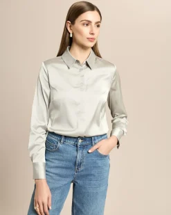 Bluse aus Satin