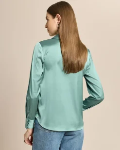 Bluse aus Satin