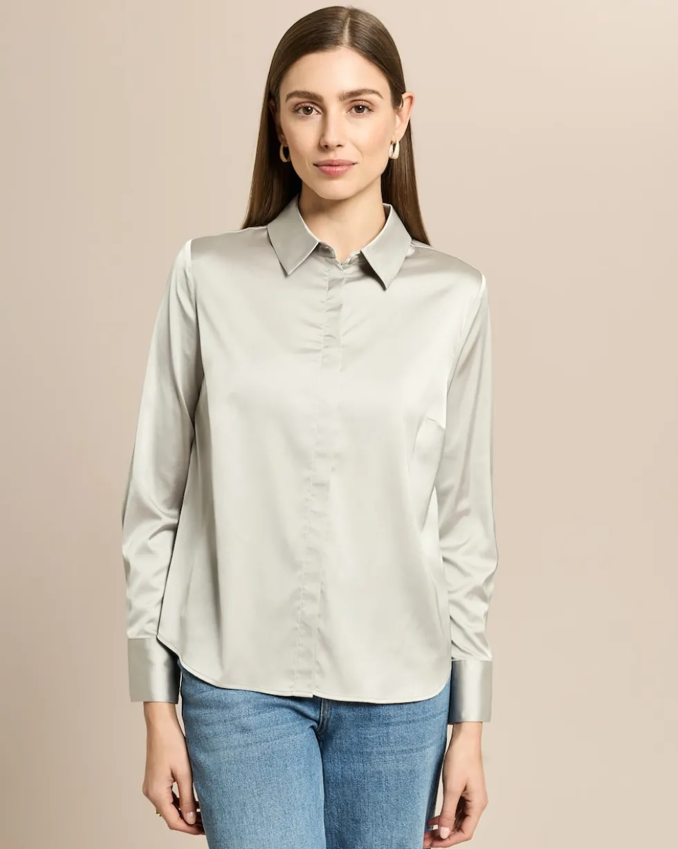 Bluse aus Satin