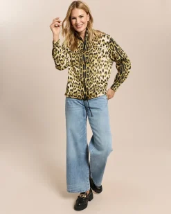 Bluse in Windbreaker-Optik